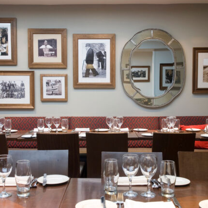 Private dining restaurants with event space for groups, weddings and parties in Bexley Ferrari's Mediterranean Italian food, set menu.